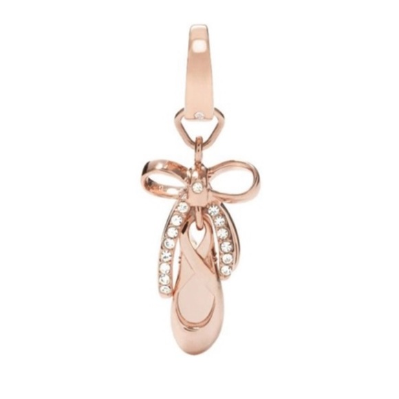 Fossil Ballet Shoe Charm - Picture 1 of 5